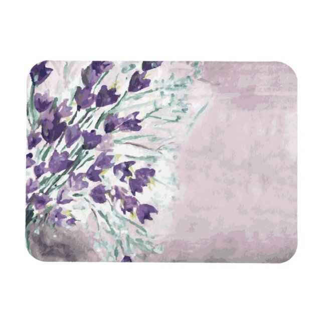 Magnet Flexible Aquarelle grunge arrière - plan avec cloches (Horizontal)