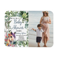Aquarelle Horse Floral Baby shower photo personnal