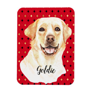 Magnet Flexible Aquarelle Labrador Retriever Chien Personnalisé