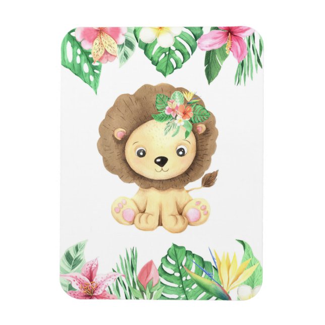 Magnet Flexible Aquarelle Lion Flower (Vertical)