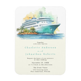 Magnet Flexible Aquarelle Mariage de croisière