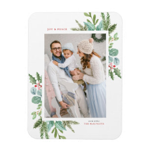 Magnet Flexible Aquarelle Noël Folithe Frame photo de vacances