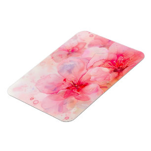 Magnet Flexible Aquarelle rose Pétale Élégance