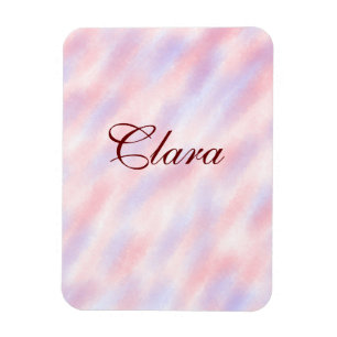 Magnet Flexible Aquarelle rose rouge marron abstrait ajouter namep