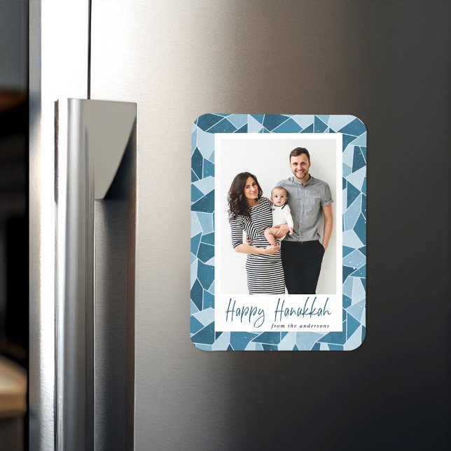 Magnet Flexible Aquarelle verre tendu Bonne photo Hanoukka (Créateur téléchargé)