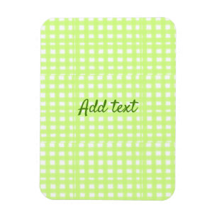 Magnet Flexible Aquarelle vert plaid ginham personnalisé ajouter t