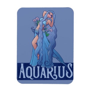 Magnet Flexible Aquarius Zodiac déesse Ventre Danseuse Art