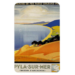 Magnet Flexible Aquitaine vintage, Pyla-sur-mer, France -