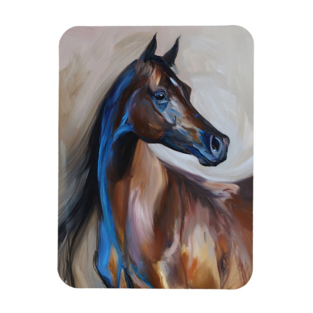 Magnet Flexible Arabian Cheval Peinture Flexible (Vertical)