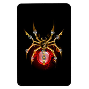 Magnet Flexible Araignée steampunk sur fond noir