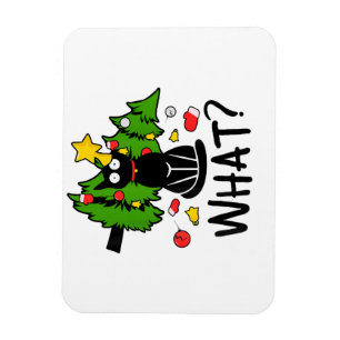 Magnet Flexible Arbre de Noël drôle de chat noir Noël joyeux Santa