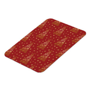 Magnet Flexible Arbre de Noël élégant rouge et or