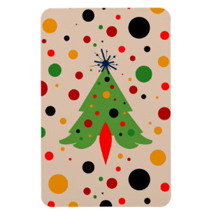 Magnet Flexible Arbre de Noël moderne du milieu du siècle Roquette