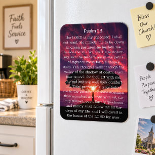 Magnet Flexible Arbre du coucher de soleil Psaume 23