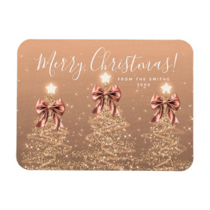 Magnet Flexible Arbres de Noël en or rose de vacances élégantes