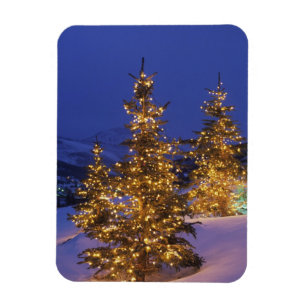 Magnet Flexible Arbres de Noël, Park City, montagnes de Wastch, 2