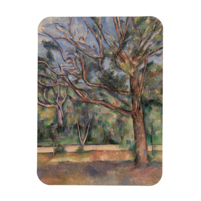 Magnet Flexible Arbres et Route, Paysage Post-Impressionniste (Vertical)