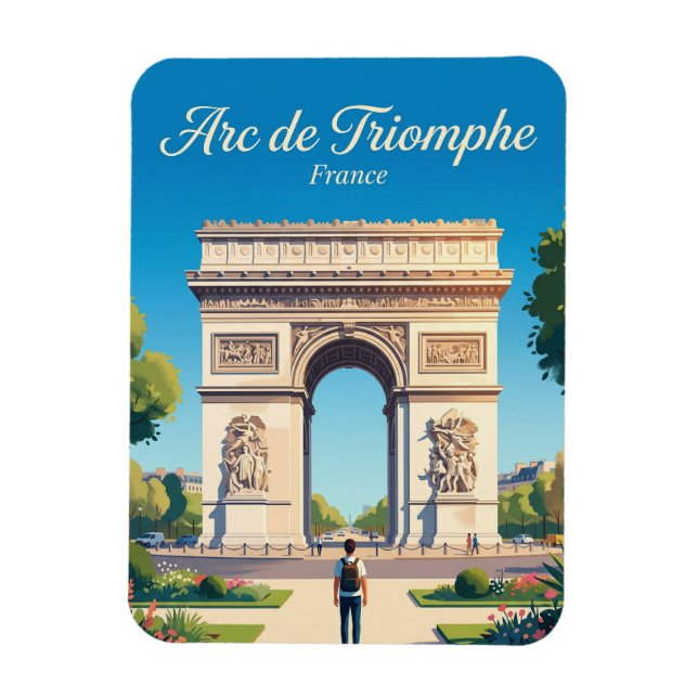 Magnet Flexible Arc de Triomphe France (Vertical)