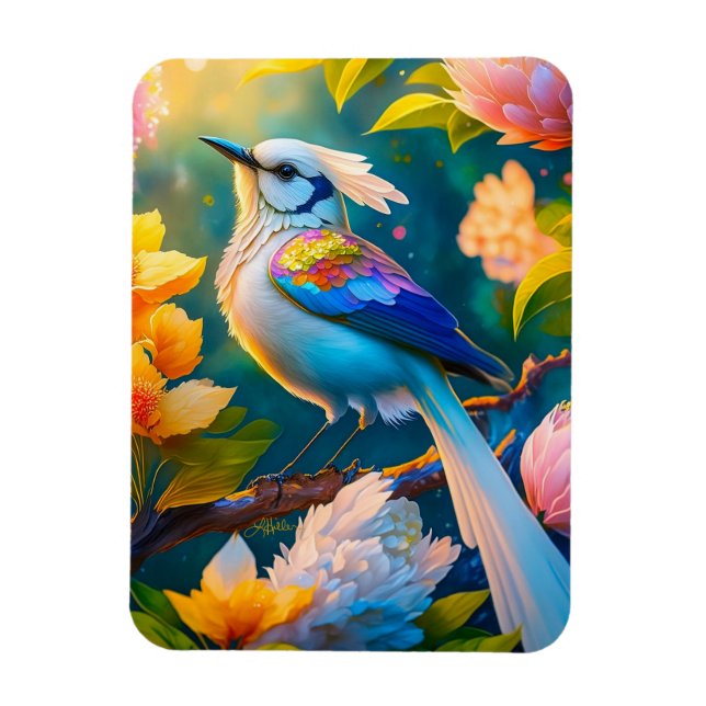 Magnet Flexible Arc en arc-en-ciel Jay Imaginaire Bird (Vertical)