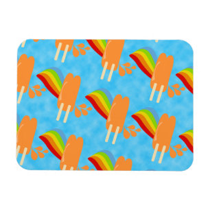 Magnet Flexible Arc en arc-en-ciel orange Pop Retro