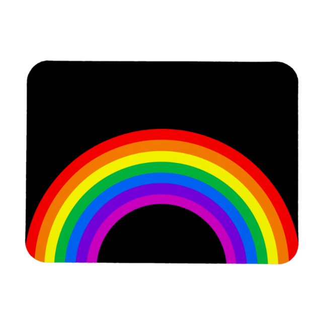 Magnet Flexible Arc en ciel sur un arrière - plan noir (Horizontal)