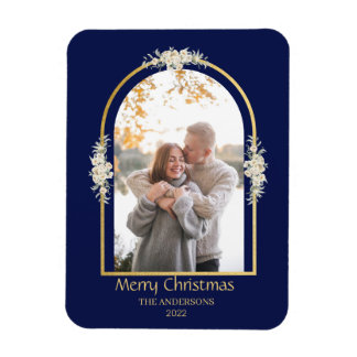Magnet Flexible Arc floral minimaliste moderne photo Royal Blue