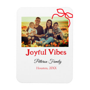 Magnet Flexible Arc rouge joyeuse Vibes ajouter nom de famille pho