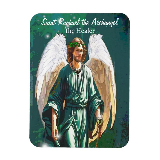 Magnet Flexible Archangel Raphael Guérisseur Ange Guérisseur Saint (Vertical)