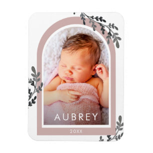 Magnet Flexible Arche photo rose simple et joli script