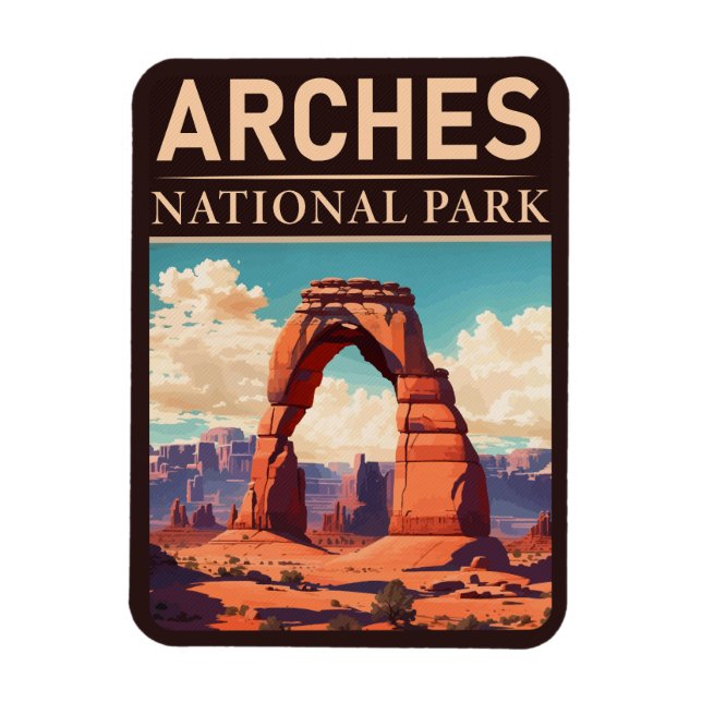 Magnet Flexible Arches Parc National Moab Utah Delicate Arch (Vertical)