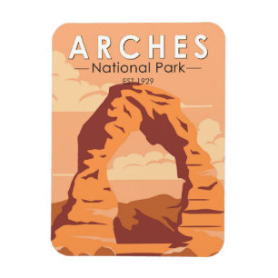 Magnet Flexible Arches Parc National Utah Delicate Arch Art Retro