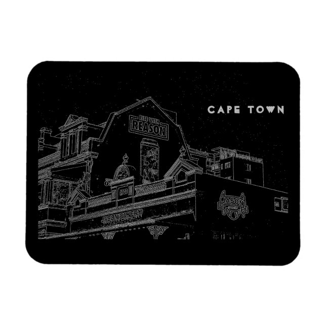 Magnet Flexible Architecture de Cape Town Boulangerie Dessin (Horizontal)