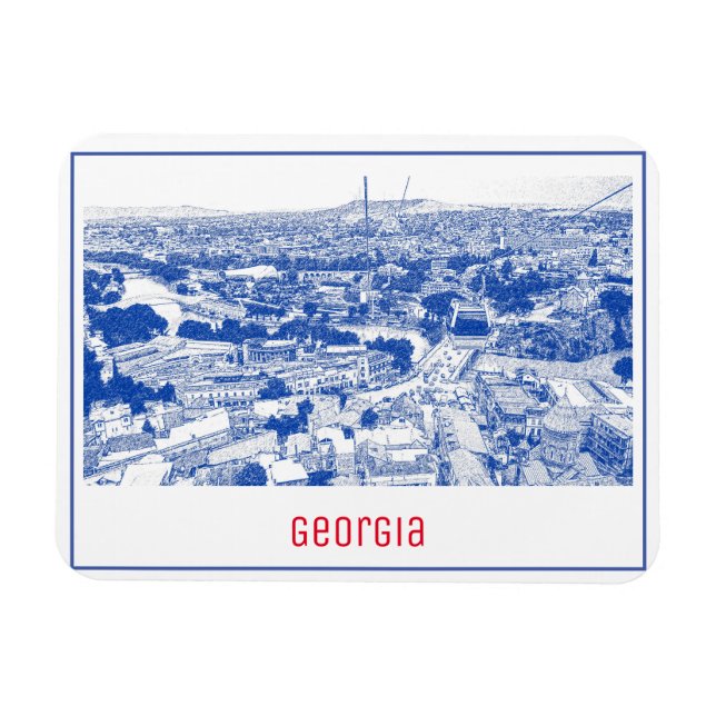 Magnet Flexible Architecture de rue Tbilissi Georgia (Horizontal)