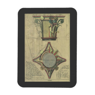 Magnet Flexible Architecture vintage, Couronne de capital décorati