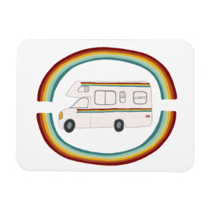 Magnet Flexible Arcs-en-ciel rétro rv Motorhome campant lunatique