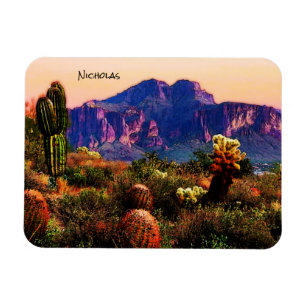 Magnet Flexible Arizona Désert Paysage Superstition Montagne