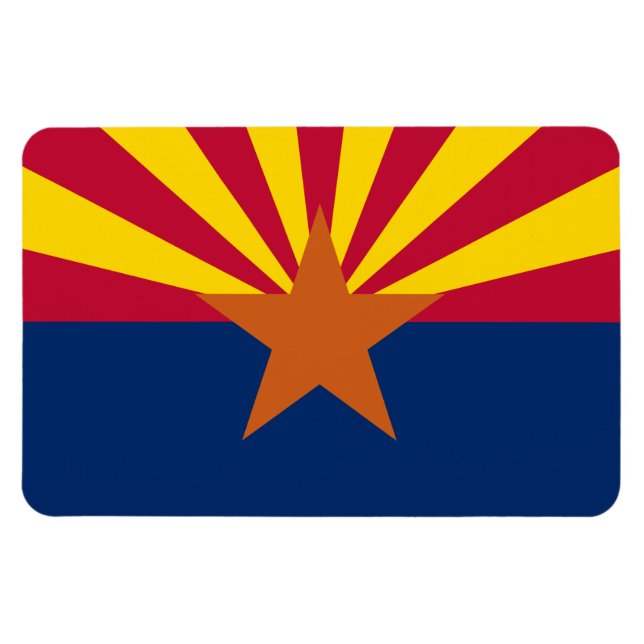 Magnet Flexible Arizona Flag, American The Copper State (Horizontal)