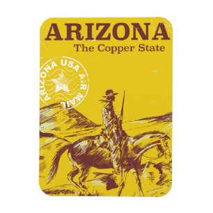 Magnet Flexible Arizona l'état du cuivre affiche de voyage vintage