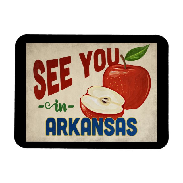 Magnet Flexible Arkansas Apple - Vintage voyage (Horizontal)
