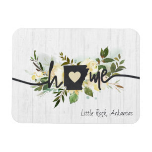 Magnet Flexible Arkansas État Personnalisé Votre Ville Natale Rust
