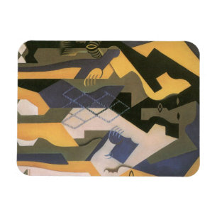 Magnet Flexible Arlequin à une table de Juan Gris, cubisme vintage