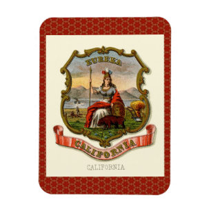 Magnet Flexible Armoiries de la Californie vintage