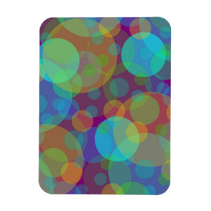 Magnet Flexible Art abstrait amusant Cercles colorés