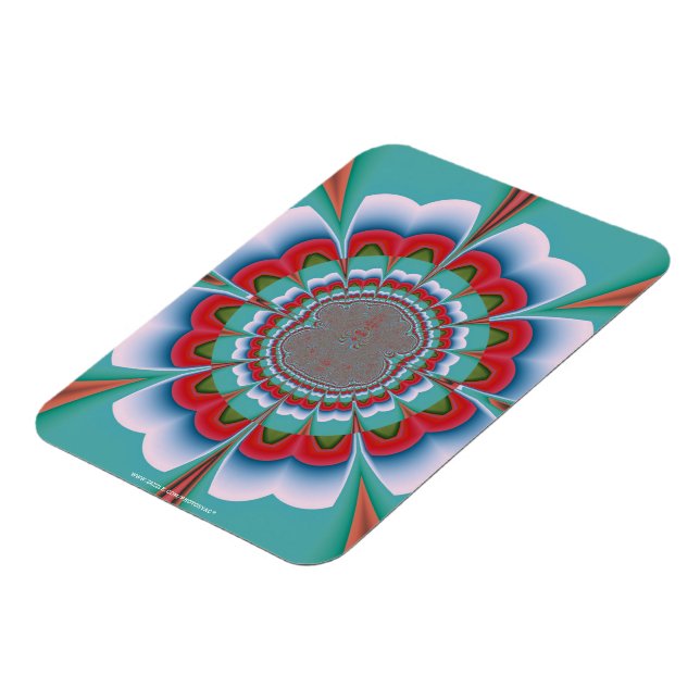 Magnet Flexible Art abstrait de mandala psychédélique rétro en fle (Côté Gauche)