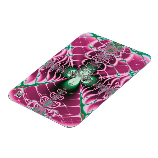 Magnet Flexible Art Abstrait Fleur Rouge (Côté Gauche)