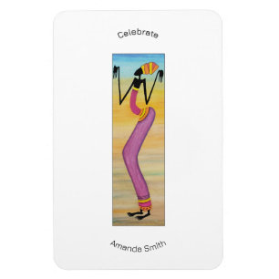 Magnet Flexible Art africain mignonne et élégante fille anniversai
