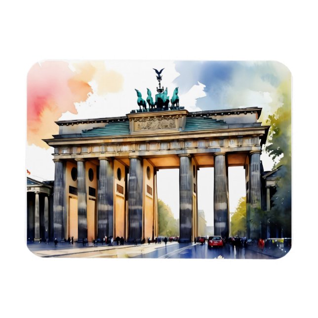 Magnet Flexible art aquarelle Berlin (Horizontal)