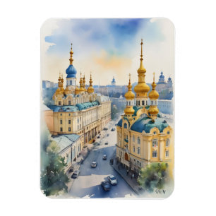 Magnet Flexible art aquarelle de Kiev