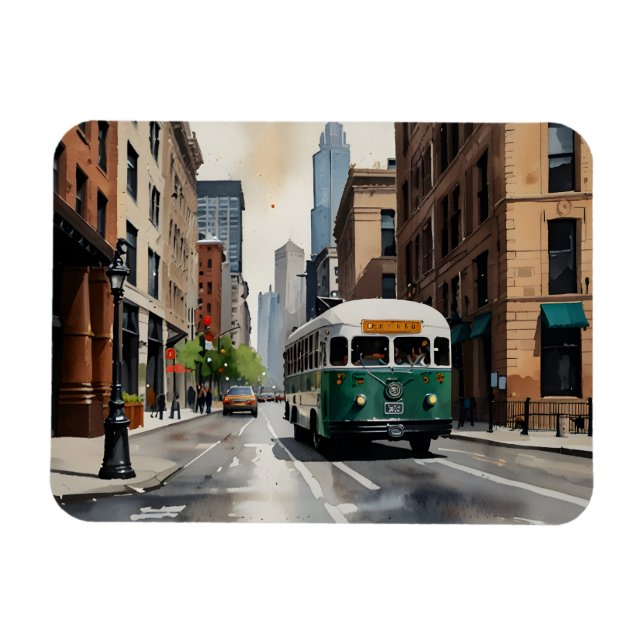 Magnet Flexible Art de Chicago (Horizontal)