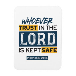 Magnet Flexible Art de citation biblique - Proverbes 29:25 Confian